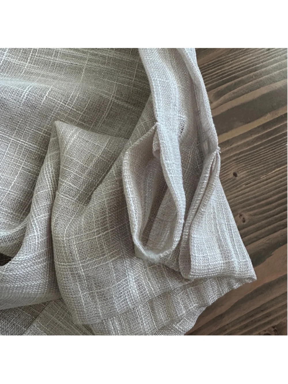 Rodeo Home Sheer Curtain Panel Beige 54x84 Textured Window Single Panel